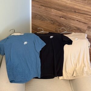 Nike Boys T-Shirts in Blue, Black, and Khaki
